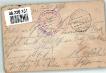 Feldpost WK I Landst.Inf.Batl. Erbach III.Komp. Nr. 191 Polnische Bauerngehöft WK I 1915 Gebrauchsspuren