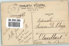 Fuenterrabia Hondarribia 1910 Foto AK El Rio Bidasoa Marke bildseitig
