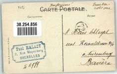 Brüssel Bruxelles 1911 Foto AK Rathaus Marke bildseitig