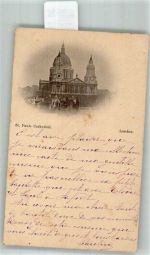 London 1901 Foto AK Kirche St. Pauls Cathedral