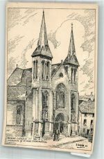 Birmingham Radierung Kath. Kirche St.Chad sign. Wylde