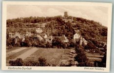 76131 W7500 Durlach - Panorama des Ortes mit dem Turmberg