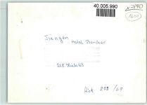 79761 W7890 Tiengen , Hochrhein FOTO KEINE AK Hotel Bercher