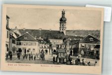 97990 W6992 Weikersheim Gebrauchsspuren Marktplatz mit Schloss
