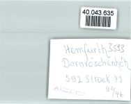 34549 W3593 Hemfurth FOTO KEINE AK Dornröschenhöhe