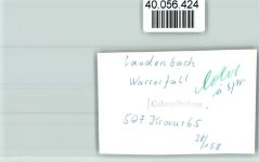 69514 W6947 Laudenbach , Bergstr FOTO KEINE AK Wasserfall