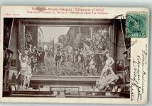 Valencia 1907 Foto AK Bibliothek Museum Marke bildseitig