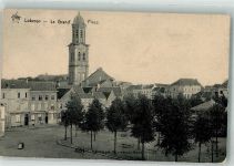 Lokeren 1914 Foto AK La Gran Place Kirche Feldpost WK I Nr. 9