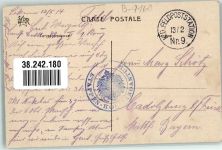 Lokeren 1914 Foto AK La Gran Place Kirche Feldpost WK I Nr. 9