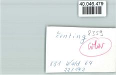 94579 W8359 Zenting FOTO KEINE AK Ortsansicht