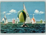 W2300 Kiel , Ostsee Bunte Spinakker Segelboot
