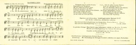 Rachellied Liederkarte Klapp AK 2-fach