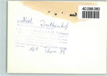 W2300 Kiel , Ostsee Drathenhof Innenaufnahme gedeckter Tisch FOTO KEINE AK