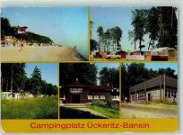 17419 O2251 Seebad Bansin Zeltplatz - Campingplatz Ückeritz-Bansin Strand Fischerhütte Zeltplatz-Gaststätte Meeresblick