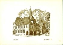 29525 W3110 Uelzen , Lüneburger Heide KEINE AK Rathaus, 2-fach Klappkarte
