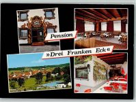 96132 W8602 Aschbach , Oberfr - Pension Drei Franken Eck Innenaufnahmen 4-Bildaufnahme Schwimmbad