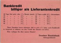 O8000 Dresden Prospektkarte Bankkredit Handelsbank Bank