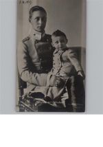 mit Sohn Foto-Karte Adel Kronprinz Wilhelm