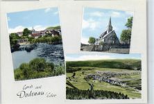 35088 W3559 Dodenau - Fluss Gesamtansicht Kirche Uhr
