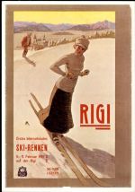 Luzern Lucerne Skirennen 1907 auf der Rigi Ski