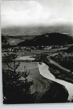 37269 W3440 Eschwege - Gesamtansicht Fluss Baum Berg Feld