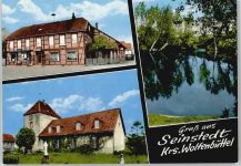 38312 W3344 Seinstedt - Haus Zaun Kirche See Baum