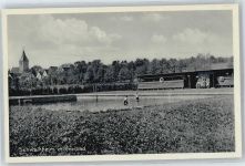 71409 W7052 Schwaikheim - Schwimmbad Wiese Haus Baum