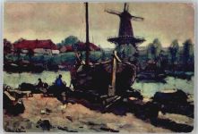 4201 Gorinchem - Mühle Fluss Boot