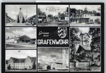 92655 W8484 Grafenwöhr - Lagerkino, Rathaus, U.S Head Quarters, U.S. Armay Training Area