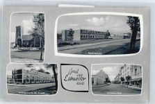 52525 W5138 Eschweiler , Rheinl - Schule, Kirche, Rosenallee, Kinderheim St. Josef