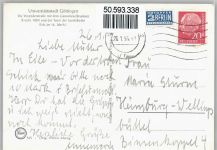 37073 W3400 Göttingen , Niedersachs - gel. 26.1.55, Weemderstrasse, Gänselieselbrunnen