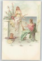 Harfe Lithographie