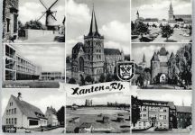 46509 W4232 Xanten - Mühle, Gymnasium, Landwirtschftliche Schule, Amphitheater, Markt, Klever Tor, Marienschule