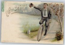 All Heil Fahrrad Lithographie