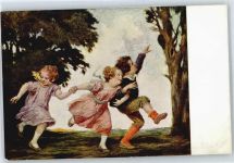 Das Vogelnest , Kinder im Reigen Zumbusch, L. von