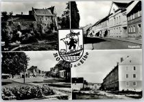 06842 O4530 Roßlau (Elbe) - Hauptstraßße, Neubauten Puschkinallee, Burg, Wappen