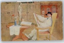 Carl Larsson , Selbstbildnis Künstler