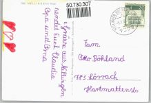 73760 W7302 Nellingen auf den Fildern - Kirche, Parksiedlung, Sportleiter-Schule