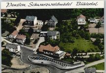 77830 W7582 Bühlertal - Fliegeraufnahme, Café, Restaurant, Pension Schwarzwaldmädel