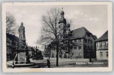 07607 O6520 Eisenberg , Thür - Marktplatz, Denkmal