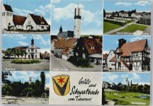 65824 W6231 Schwalbach am Taunus - Kirche, Rathaus, Kinderspielplatz, Parkanlage, Schule, Turnhalle
