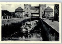 32423 W4950 Minden , Westf - Schleuse, Schiff
