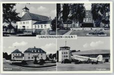 30851 W3012 Langenhagen , Han - Kirche, Bahnhof, Rathaus, Flughafen, Flugzeug
