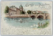 14467 O1510 Potsdam Lithographie Langebrücke