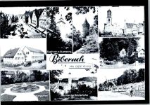 88400 W7950 Biberach an der Riß - Marktplatz, Rathaus, Kirche, Gigelturm, Weißer Turm, Bismarck-Denkmal, Schwimmbad, Blick von Schillerhöhe, Landwirtschaftsschule, Blumengarten
