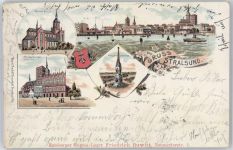 18435 O2300 Stralsund - Kirche, Krieger-Denkmal