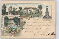 39524 O3520 Schönhausen (Elbe) - Kirche, Bismark-Museum, Kriegerdenkmal, Geburtshaus Bismark