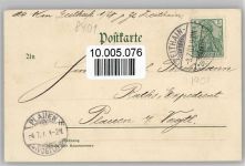 01619 O8401 Zeithain 1901 Lithographie Wasserwerk Offizier-Casino Hauptwache Aresthaus Garten