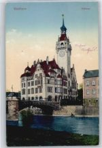 04736 O7305 Waldheim , Sachs - Rathaus, Brücke