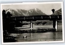 82496 W8106 Oberau , Loisach - Loisachbrücke, Wetterstein